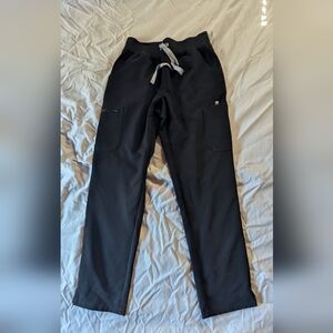 FIGS High Waisted Yola  Scrub Pants Black Women's Size Medium NWT